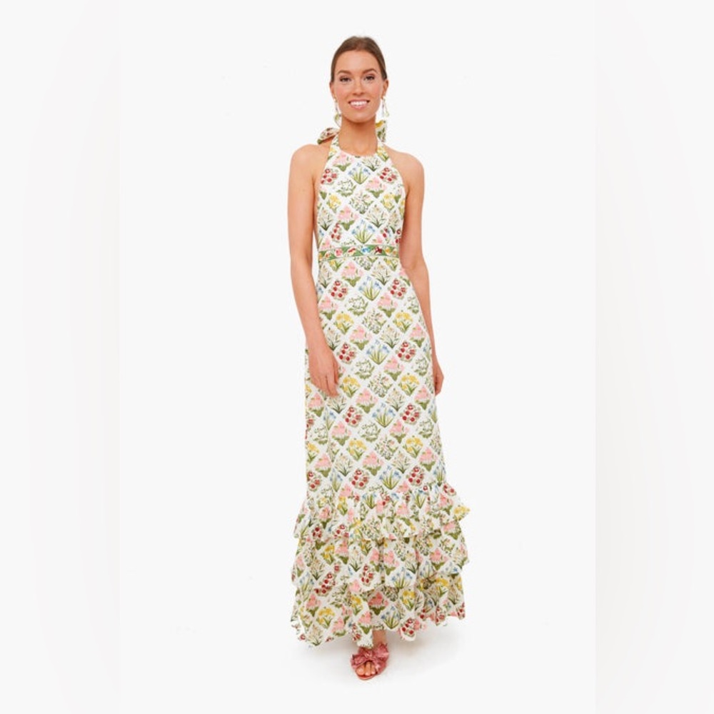 AGUA BY AGUA BENDITA Hand Embroidered Magdalena Magnolia Dress size small